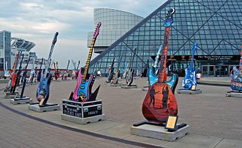 Guitars outside the Rock and Roll Hall of Fame