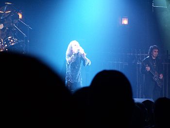 English: Ronnie James Dio performs with Heaven...